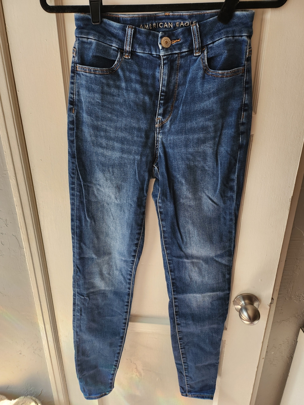 American Eagle Outfitters Women's High-Rise Blue Skinny Jeans